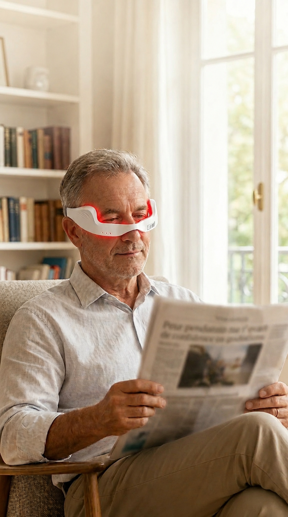 Premium Eye Massager Glasses™ – EMS + Red LED Phototherapy | Instant Relaxation