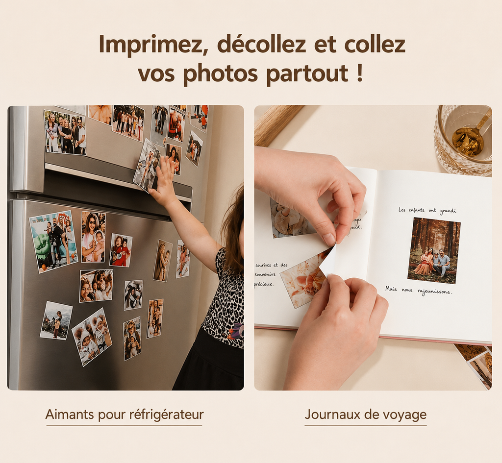 Memory Maker™ Mini Imprimante Photo Portable - Souvenirs Instantanés Bluetooth