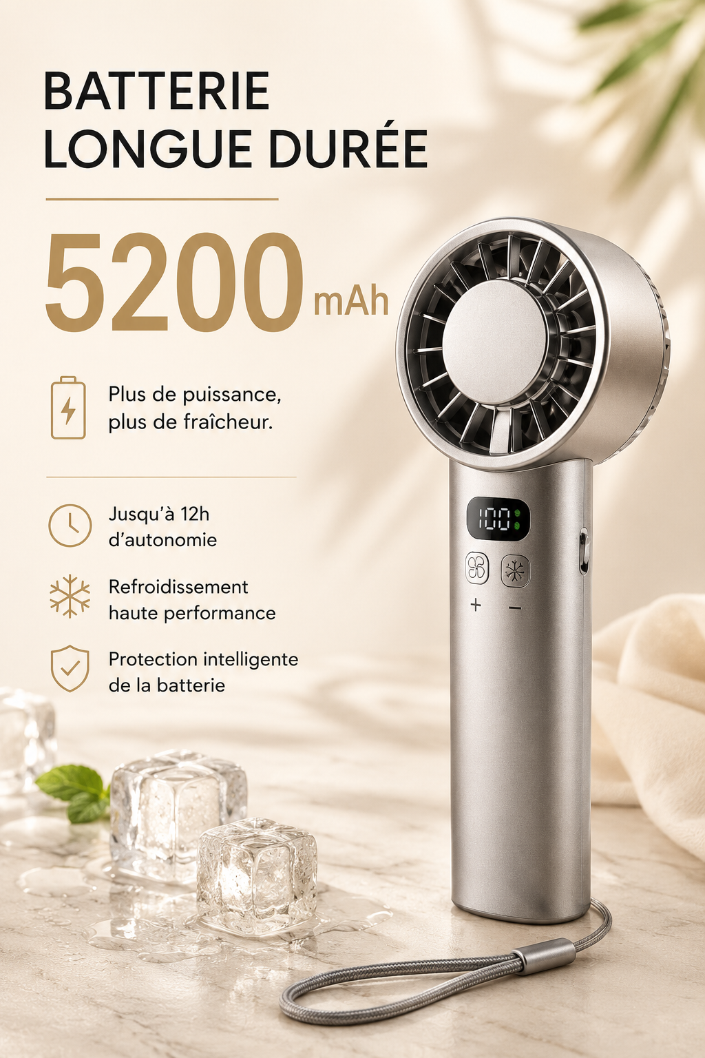 SofiBreeze™ – Ventilateur Portable Effet Glacé | Fraîcheur Instantanée Partout