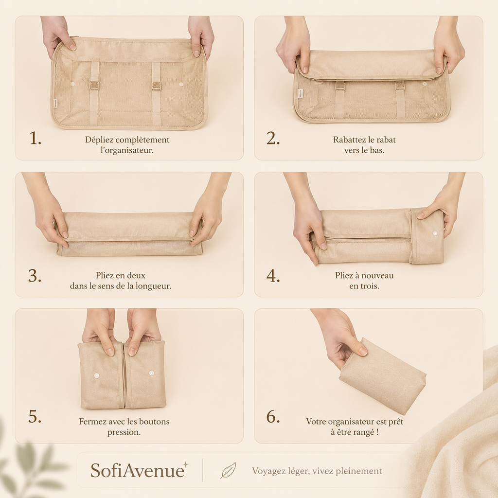 🧳  Kit Voyage Organisé™ | 7 Sacs Imperméables Lifestyle