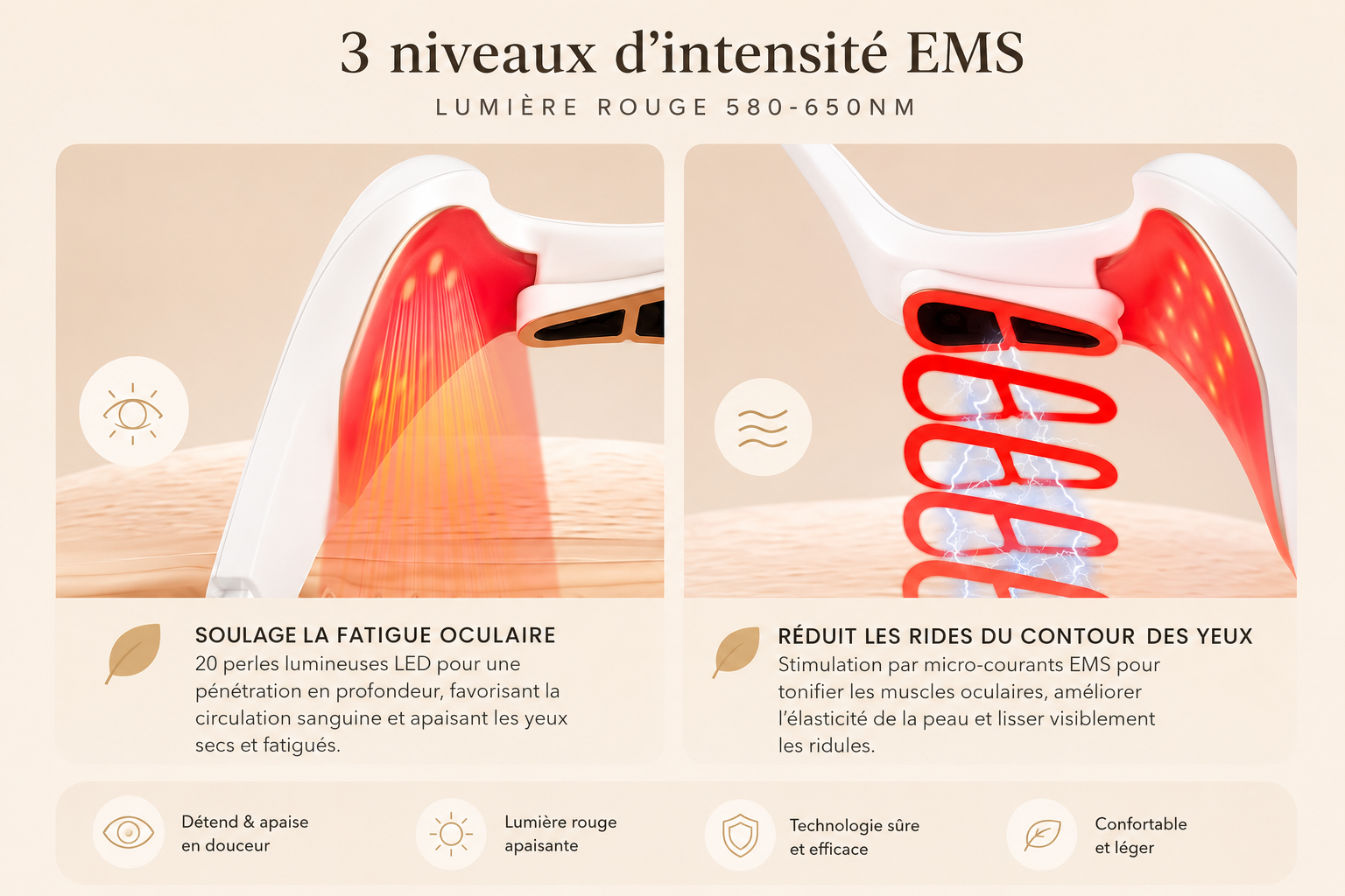 ✨ Lunettes Massage Oculaire Premium™ | Anti-Fatigue & Anti-Cernes